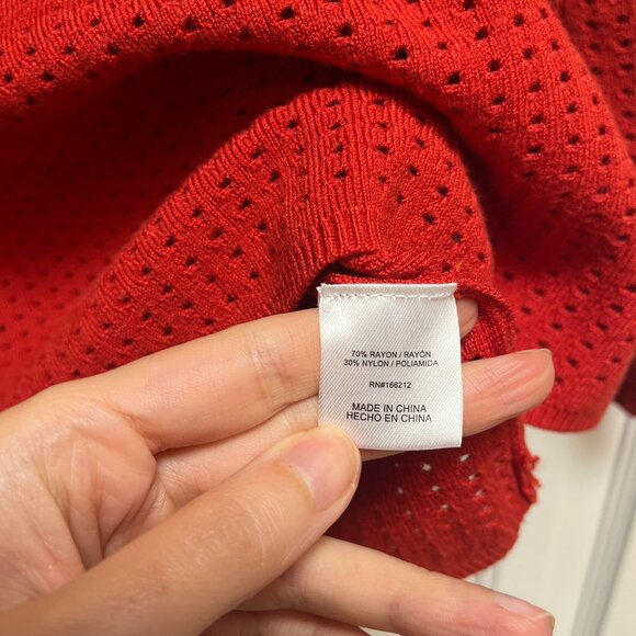 Ninety Clothing Co.  Red Light-weight Sweater - Small - Picture 4 of 4